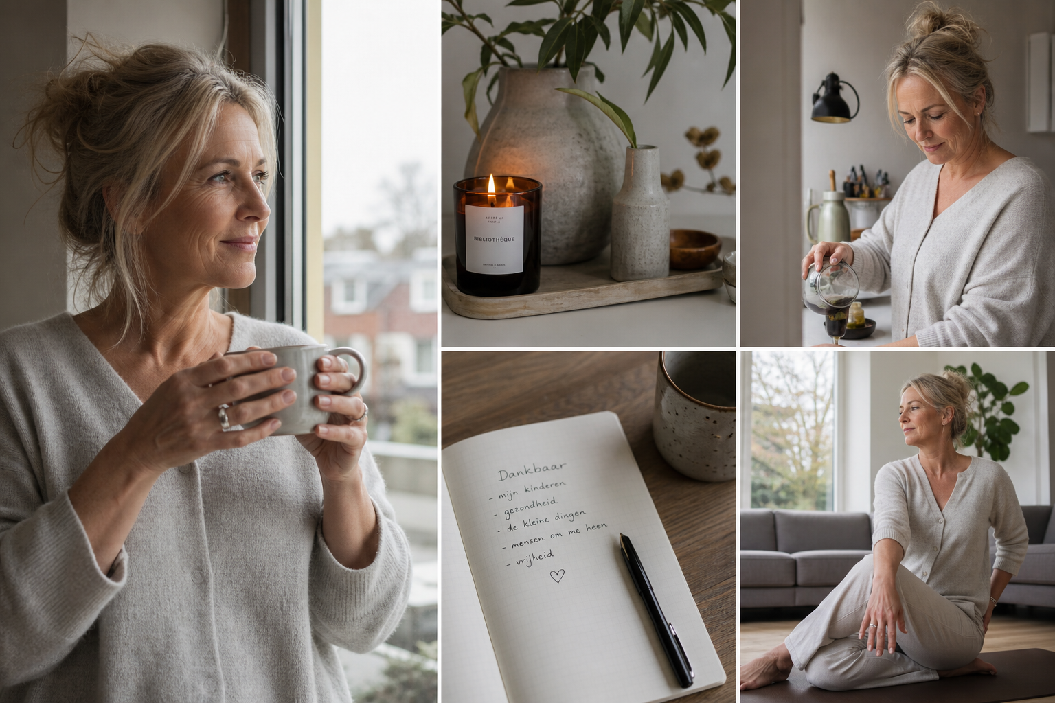 Nederlandse vrouw 55+ rustige ochtendroutine