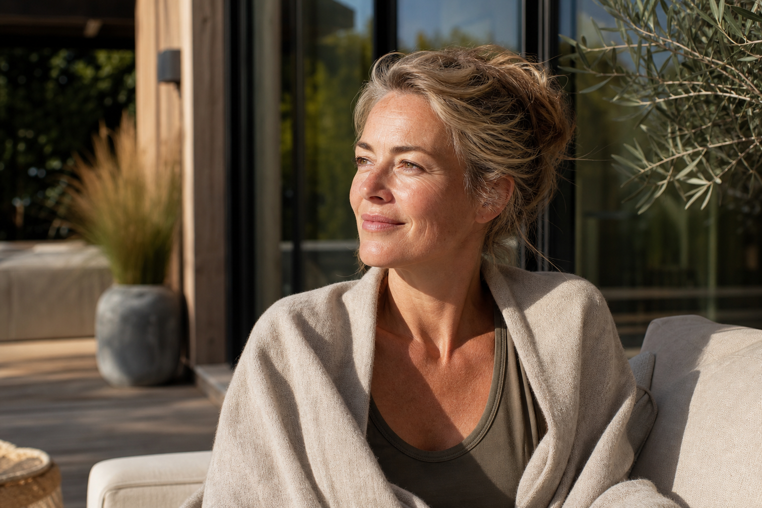 Nederlandse vrouw 51+ leest rustig supplementinformatie