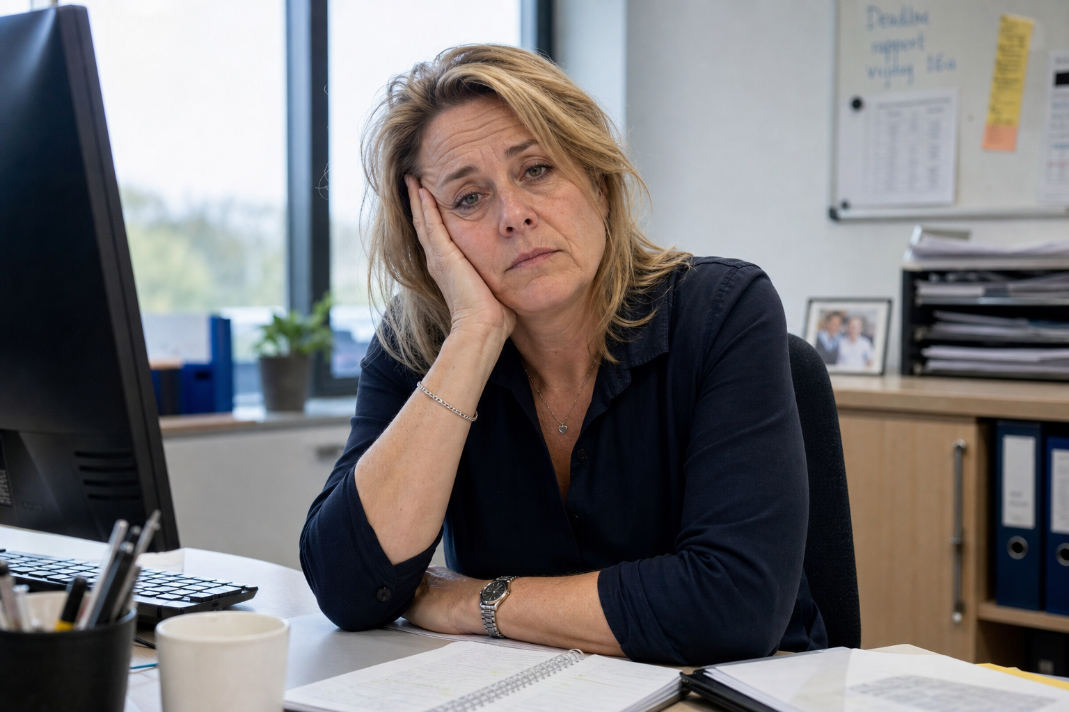 Nederlandse vrouw 52+ moe op kantoor