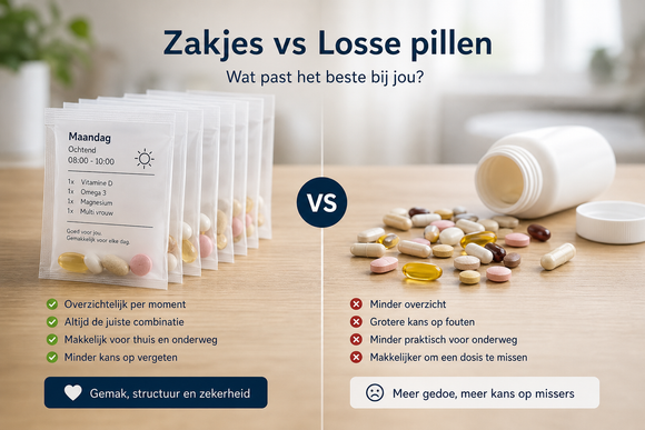 Zijn dagelijkse supplementzakjes beter dan losse supplementen na 50?