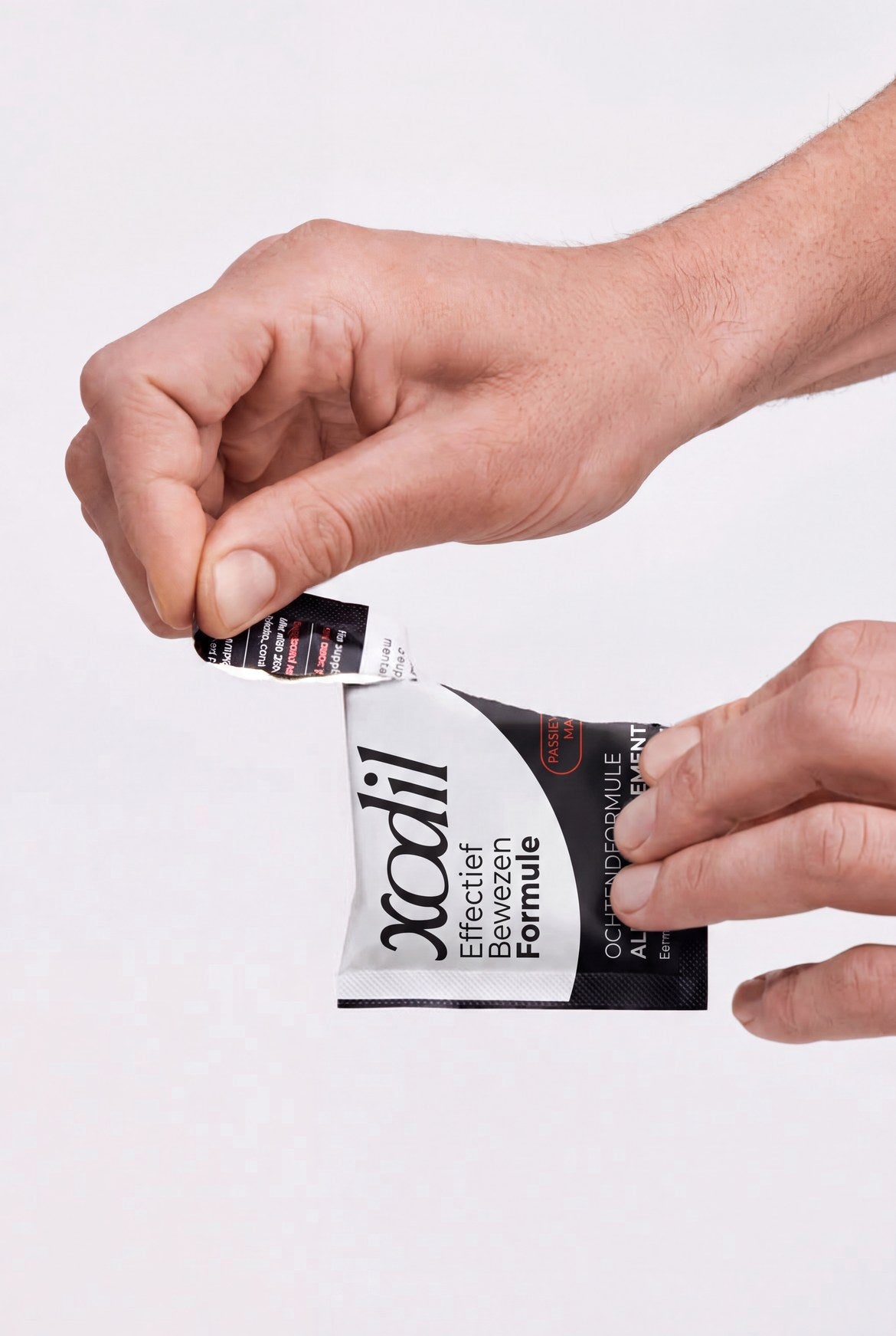 Pak je ochtend- of avondsachet.